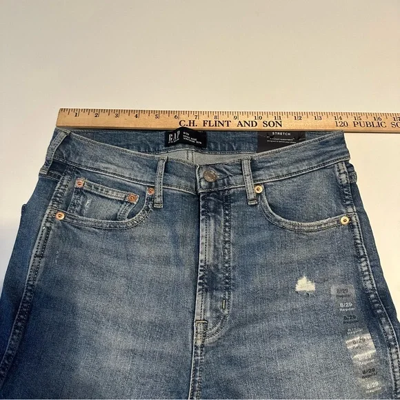 New Women Gap High Rise Vintage Slim Straight Leg Ankle Denim Size 8/29R - Picture 3 of 11